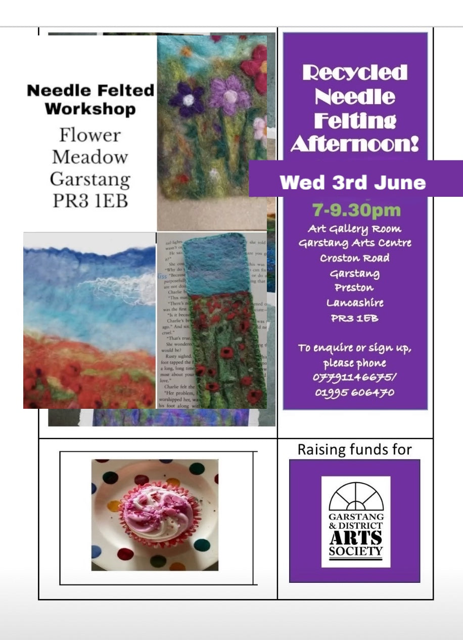 Summer Flower Meadow Felting Workshops Based on Monets Garden Garstang PR31EB Other days & dates