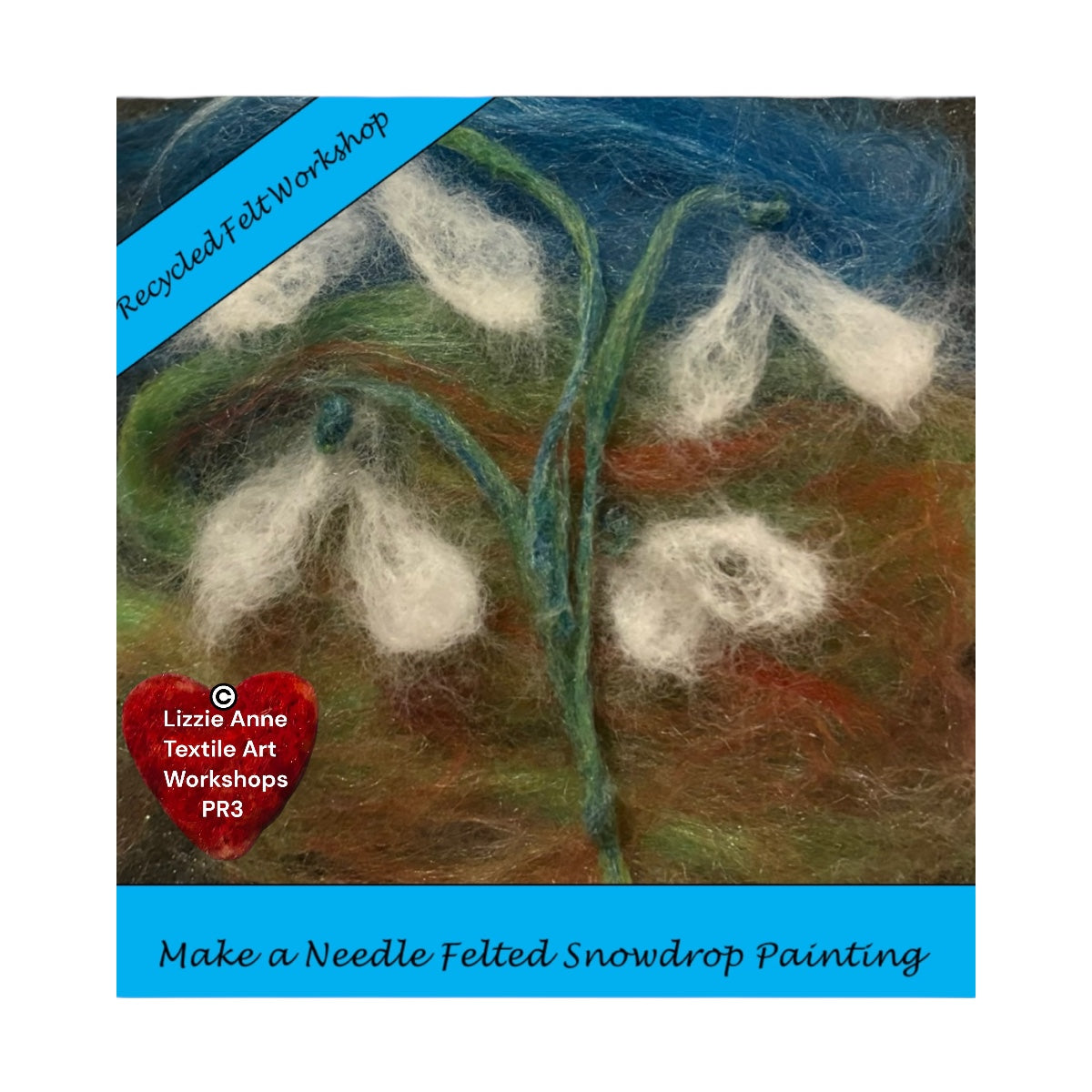 Fizz and Felt Winter Flower Scene or rabbits choose on day, FREE kit