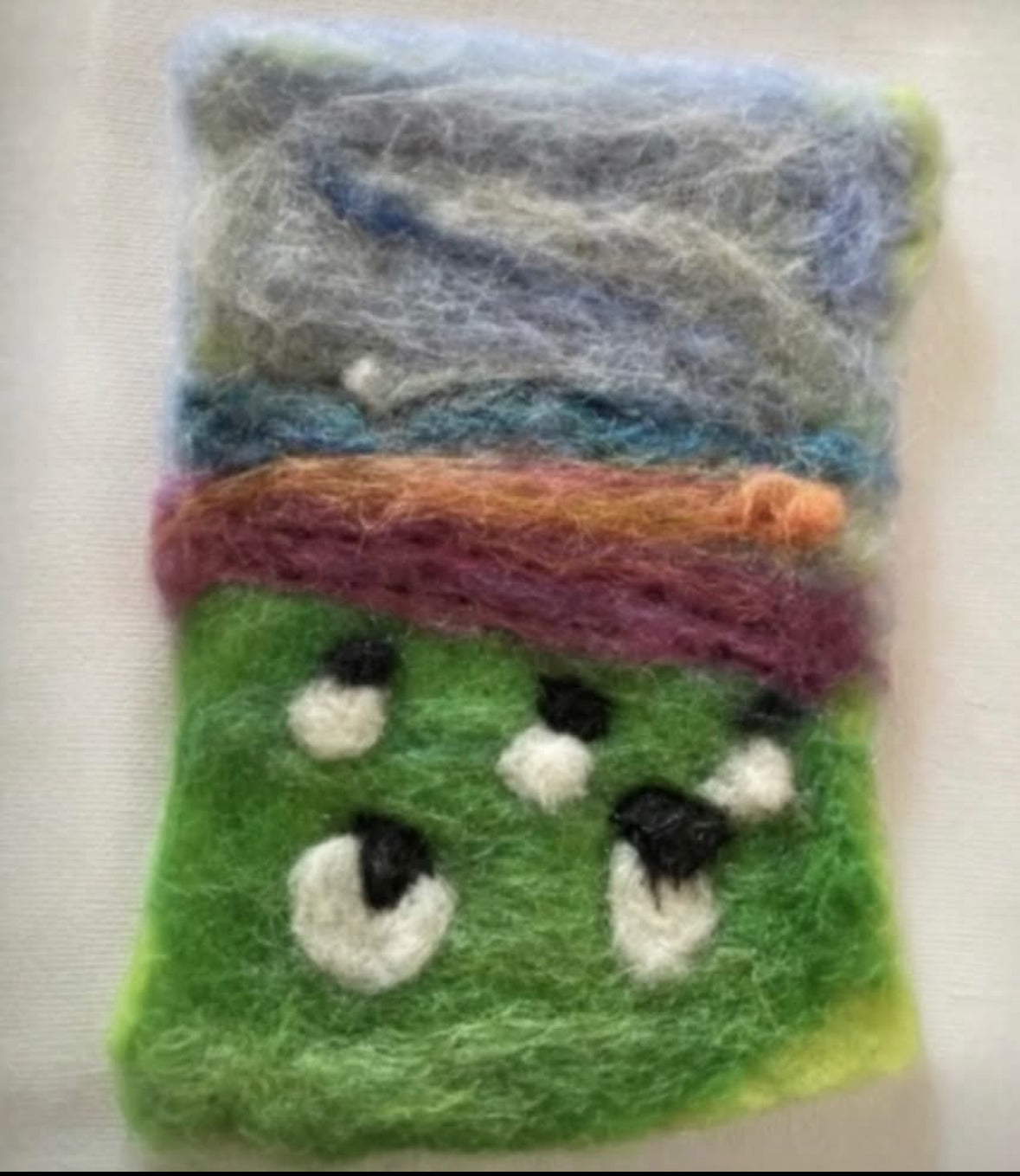 * 🐑 Painting with fibres felting landscapes social evening everyone welcome Garstang PR3 WED 1st APRIL + Dates