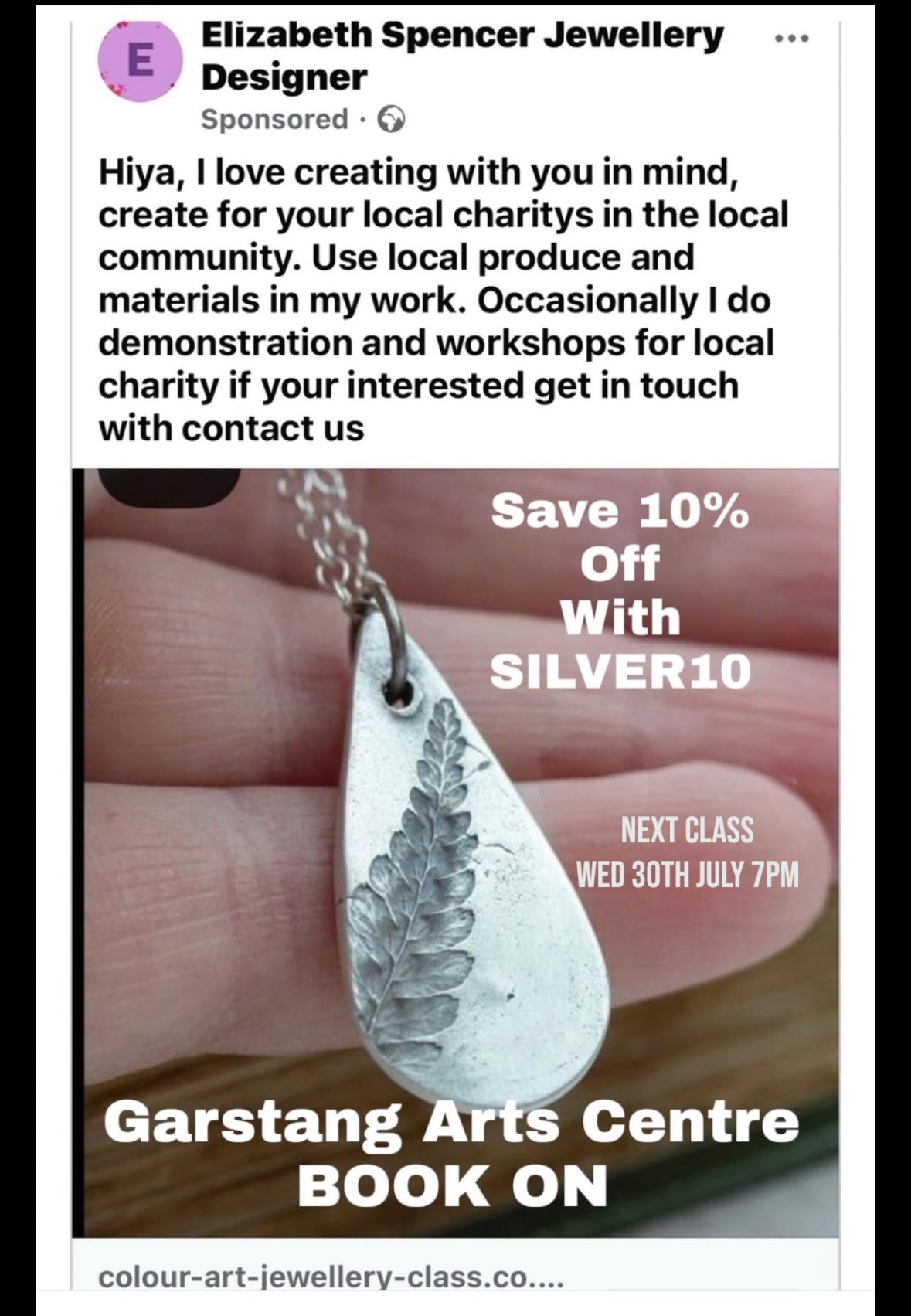 Love Creating with you in mind….if your a local charity if your interested get in touch…..Natural Silver Making🥂