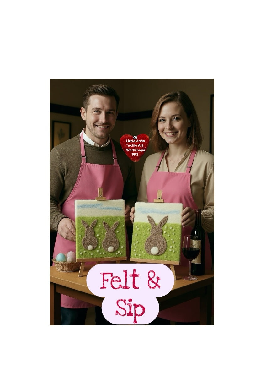 Felt & Sip Easter Bunnies Painting