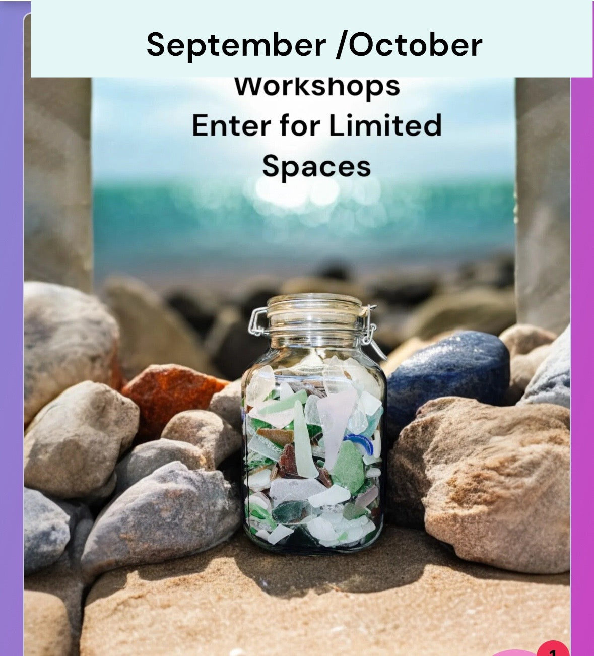 CLICK FOR MORE DETAILS  October/November/December workshops