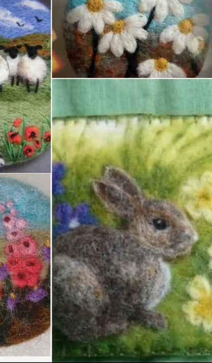 *Fizz n Felt Beginners Needle felted Sheep in Lake District Fields in style of ‘Beatrix Potter’ + DATES