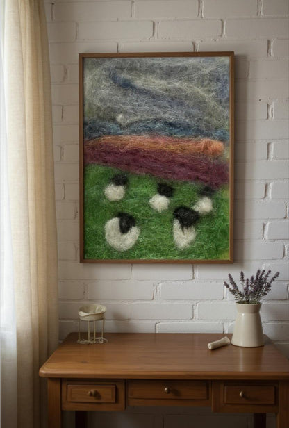 * 🐑 Painting with fibres felting landscapes social evening everyone welcome Garstang PR3 WED 1st APRIL + Dates