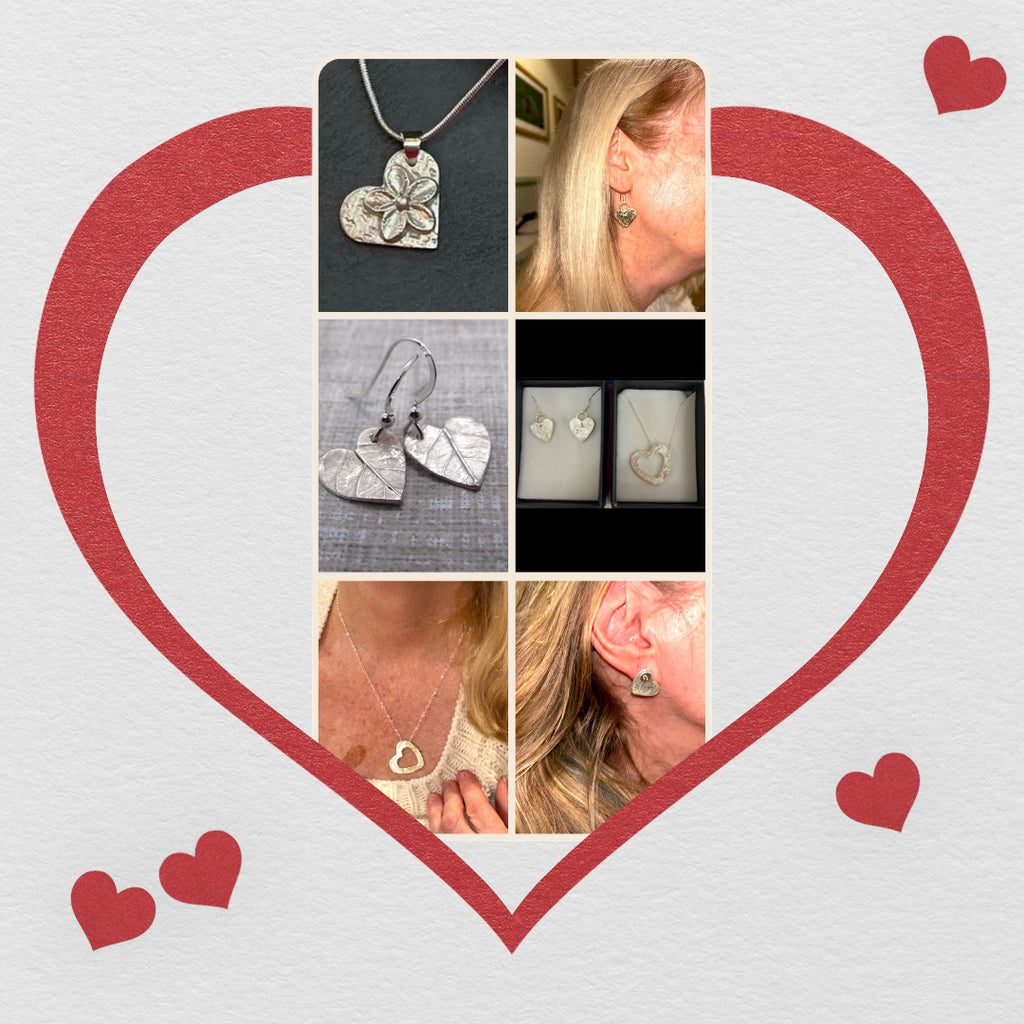 Valentines hearts and flowers Beginners silver workshops Garstang Make Pendants, earrings or rings and more …