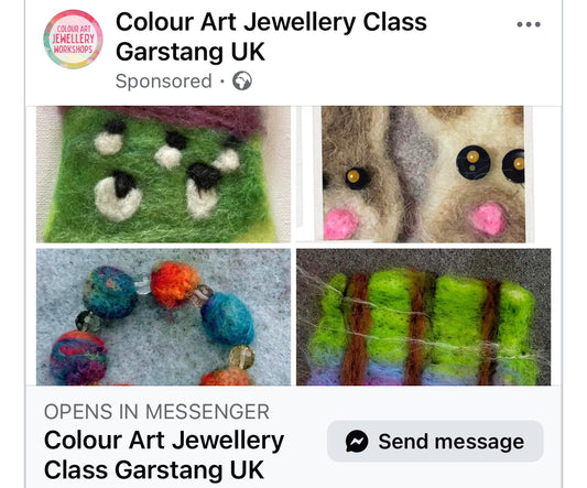 Creative felting workshop/short course Dates & Book on through Calender 2026 Dates ENROL