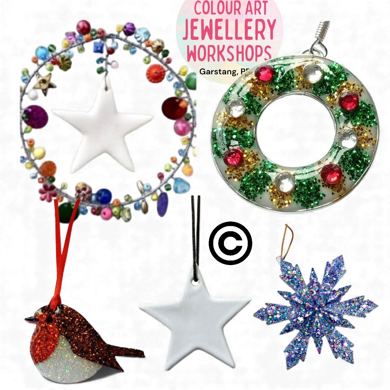 Choose Christmas Craft Wreath and Xmas decorations