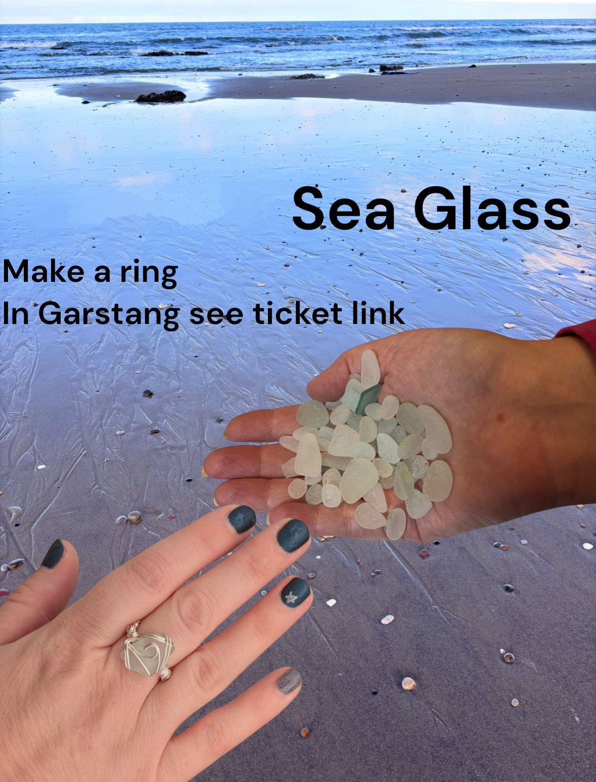 Choose your Date & Time Beginners Local Lancashire Beach Sea Glass Wire Workshop- DAYS & EVENINGS