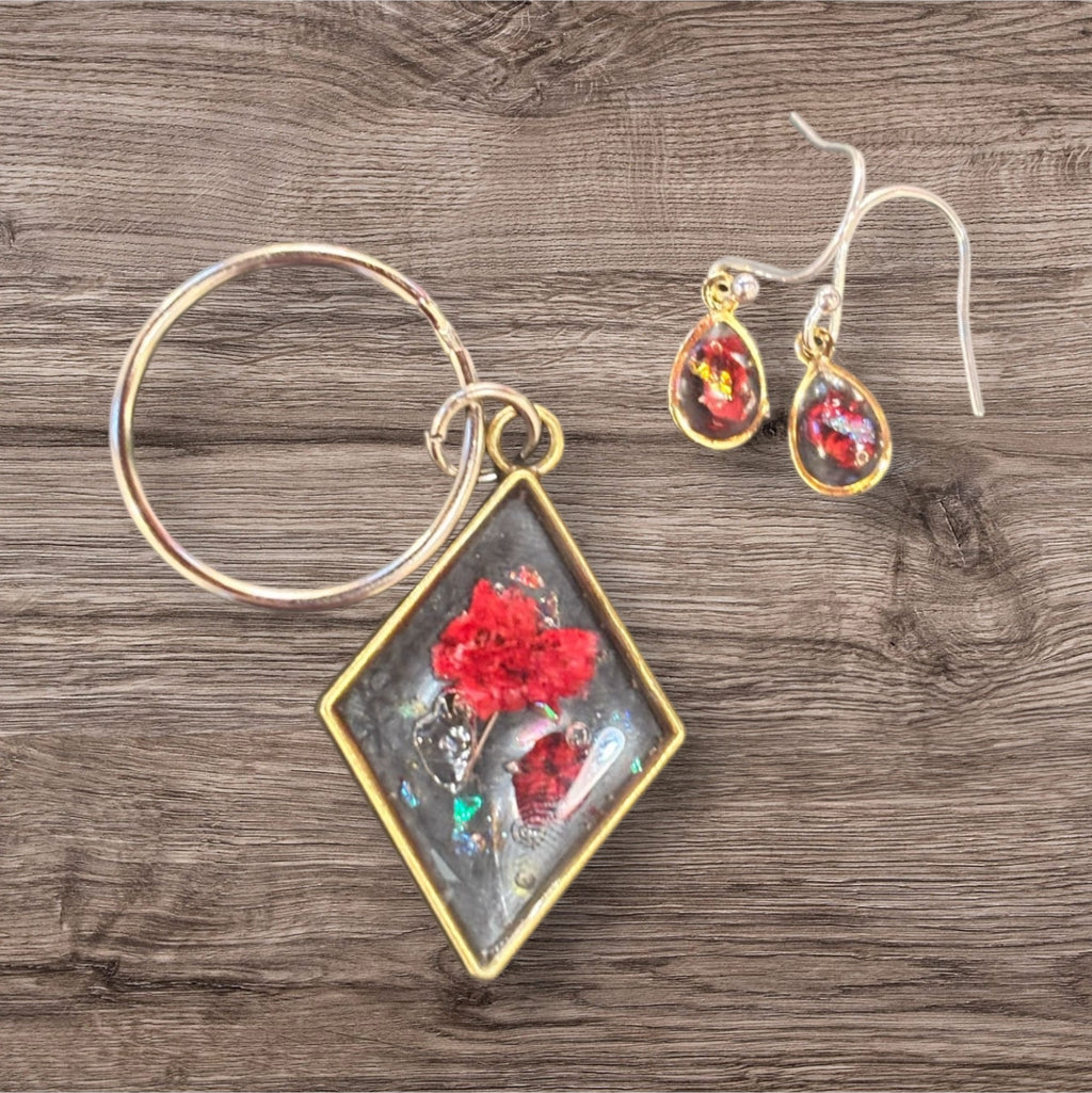 Botanical Floral Art in Resin to wear