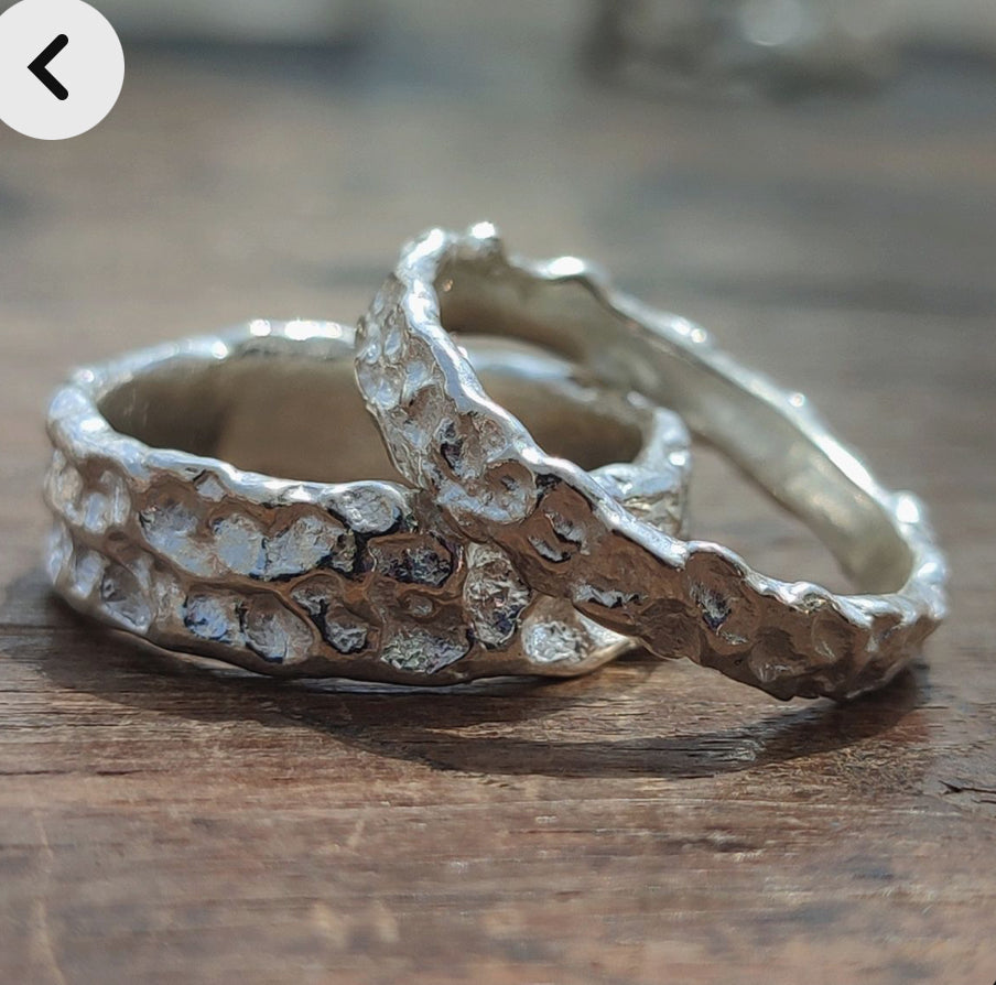 Textured Silver Clay ring with FREE Afternoon Tea and Prosecco  Mothersday Treat