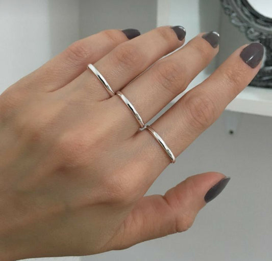 Make a Silver Skinny Stacking Ring