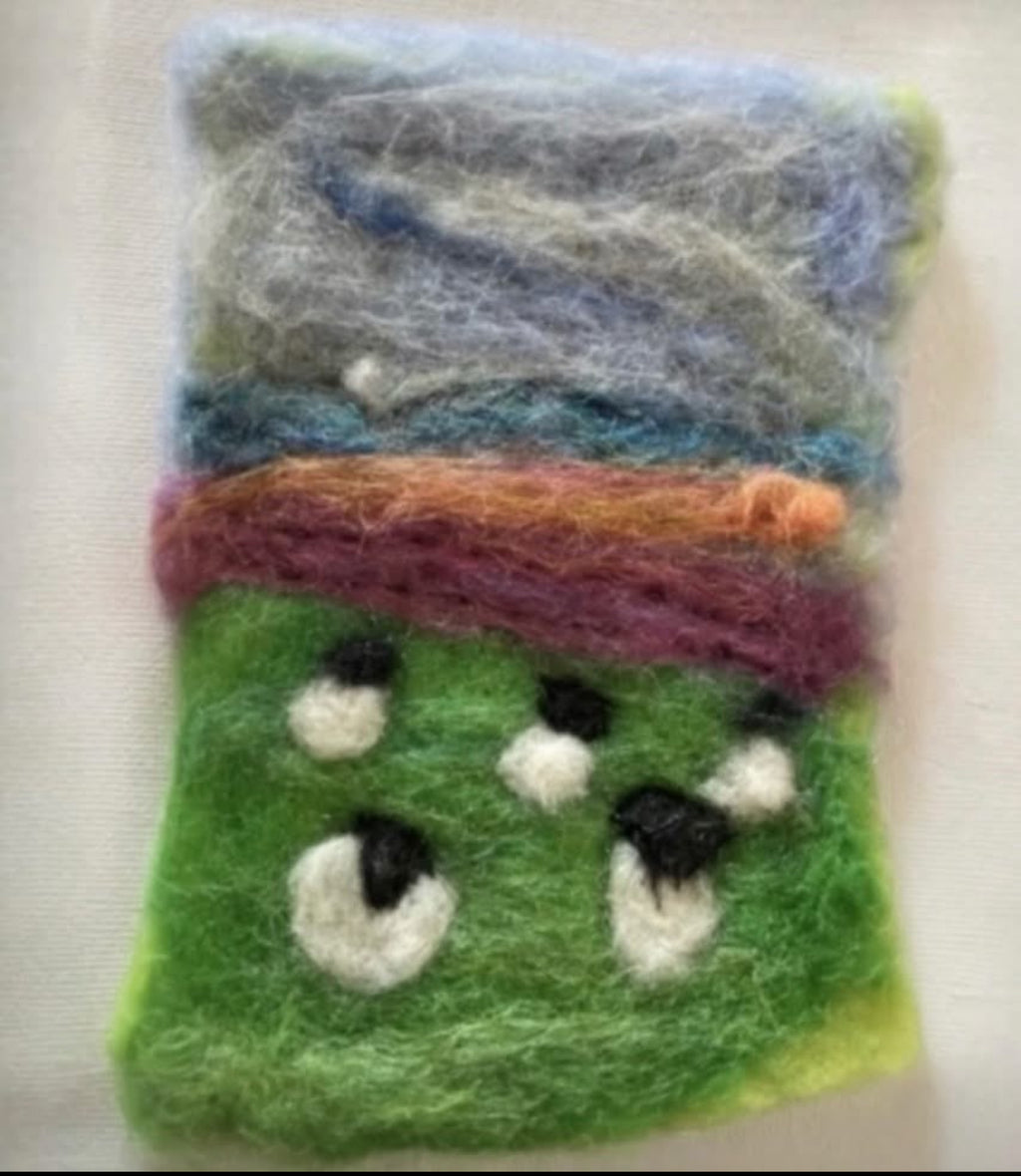 Painting with fibres felting landscapes social evening everyone welcome Garstang PR3