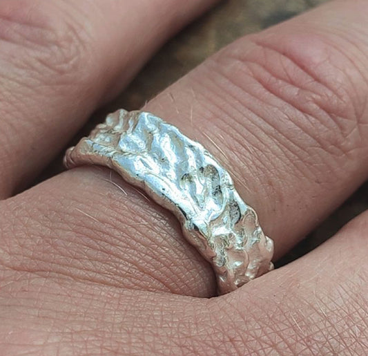 Textured Silver Clay ring with FREE Afternoon Tea and Prosecco  Mothersday Treat