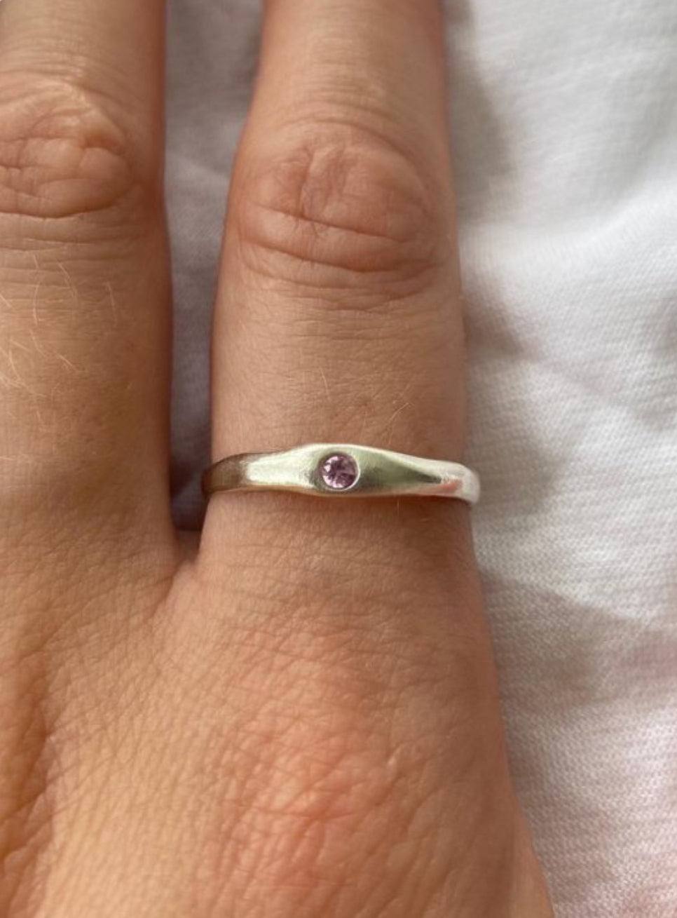 Chunky silver ring with stone for sale or make yourself choose date for workshop below👇