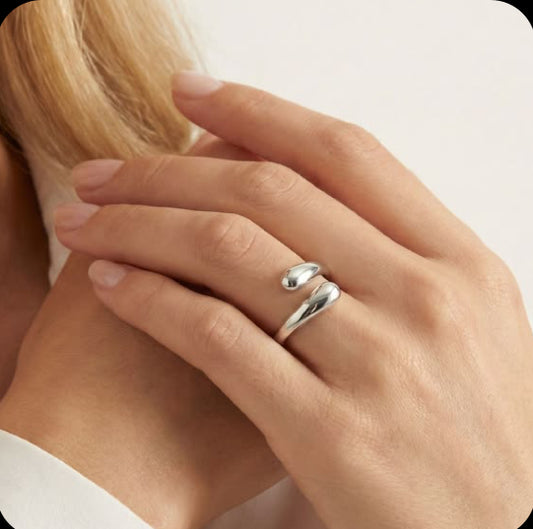 Sterling Silver adjustable Wrapped ring