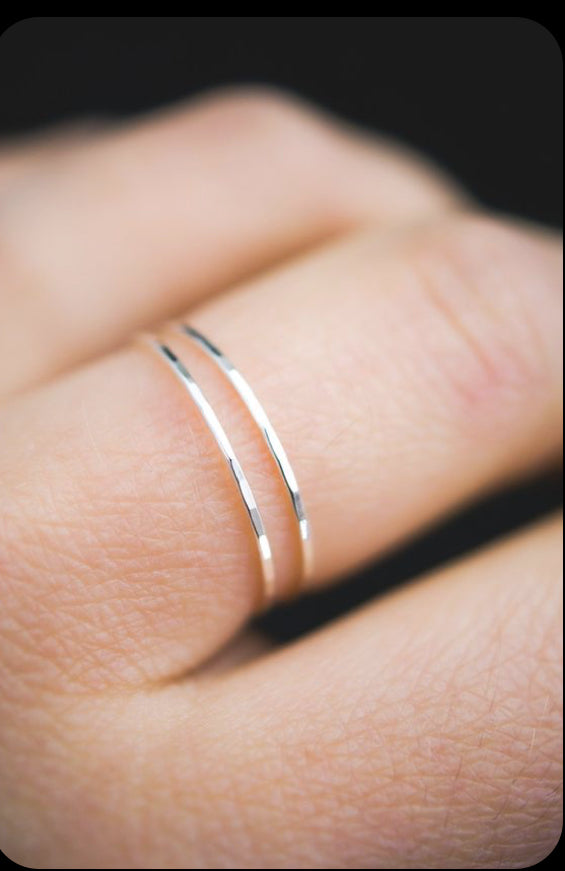Make a Silver Skinny Stacking Ring
