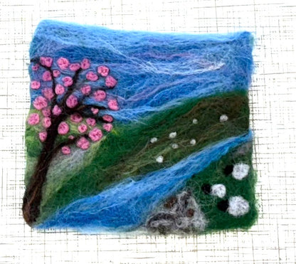 GARSTANG:- Fizz n Summer Wet Felting Lake District painting Workshop