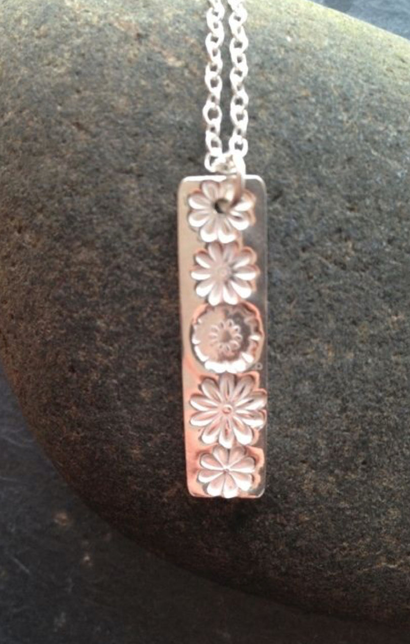Fizz & Botanical Sterling Silver Pendant, evening Workshop with Copper Pendant FREE DAY