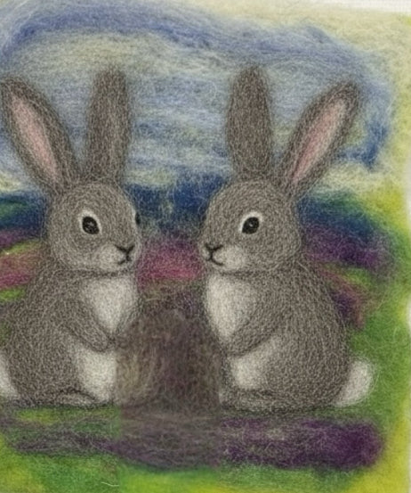 Felt n Fizz Needle Felt Spring Bunnies by Lizzie Anne Dates