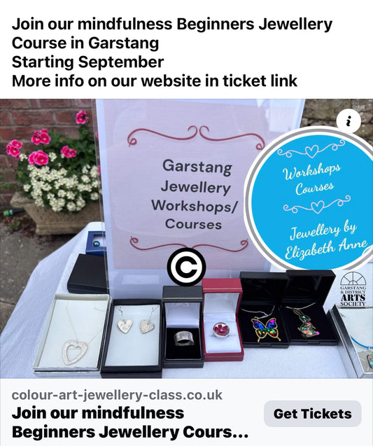 5 week taster course with silver smithing, Sterling Silver, Resin, Polymer Clay, Clay, Beading, wire and more .. dates in link Calendar*