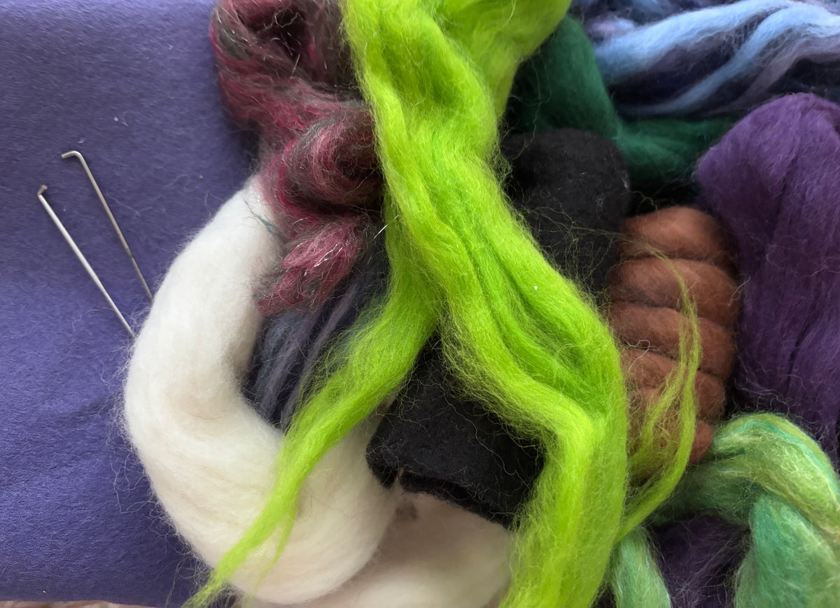 Wool kit follow on pack from Needle felting workshop Blue Bell Wood or Moonlight Garden