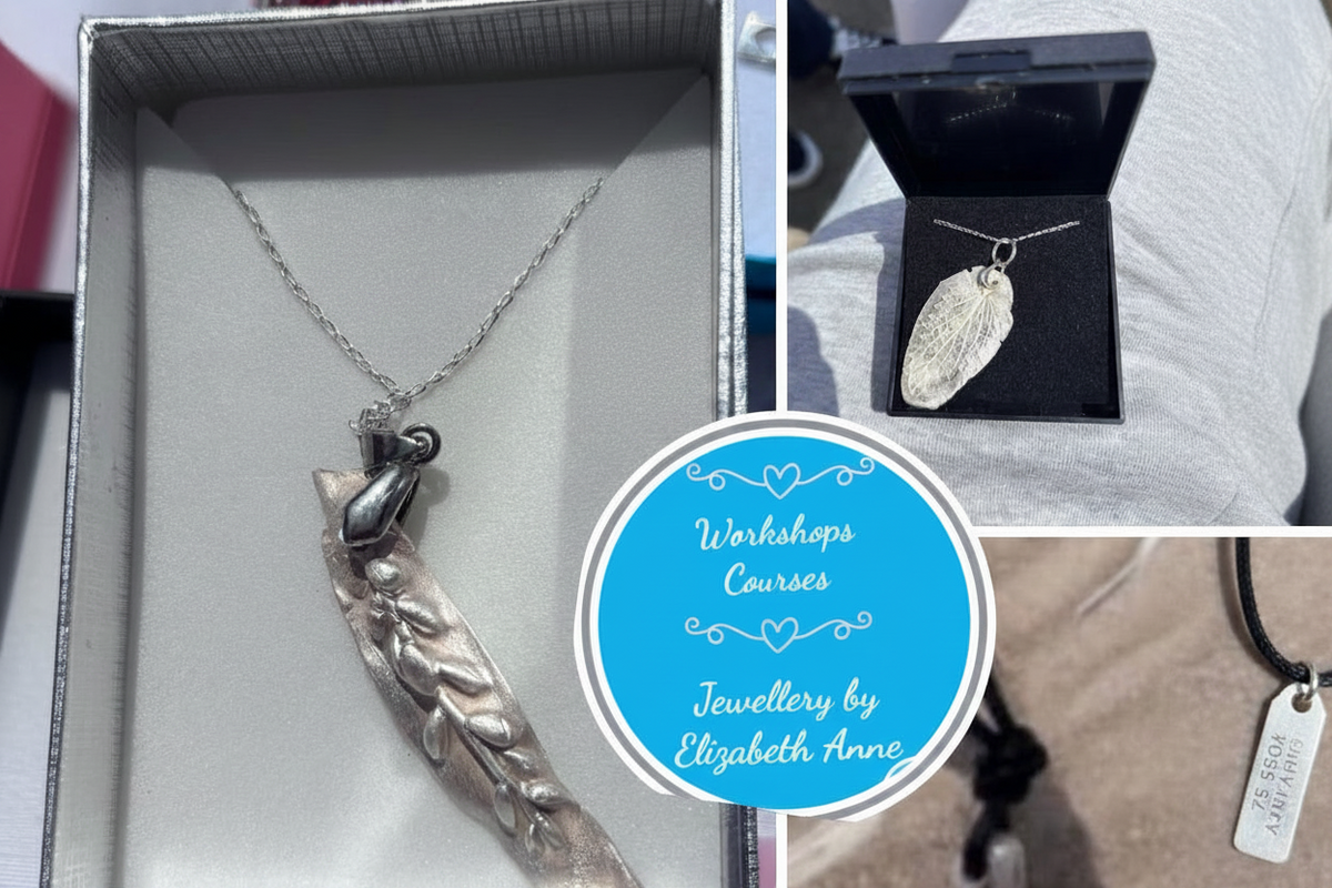 🥂New Fizz and Silver Beginners Making New Botanical and Nature Silver Pendant or earrings Workshop Garstang Dates ❤️