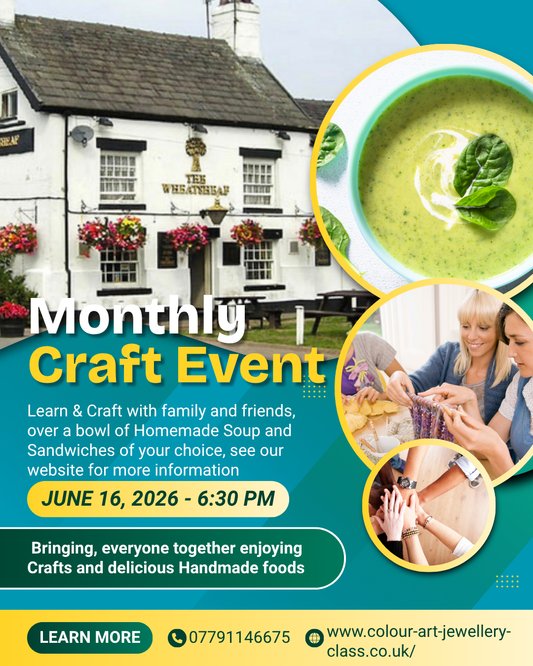 Monthly Craft Event at Wheatsheaf Bar & Restaurant Garstang with Soup & Sandwich