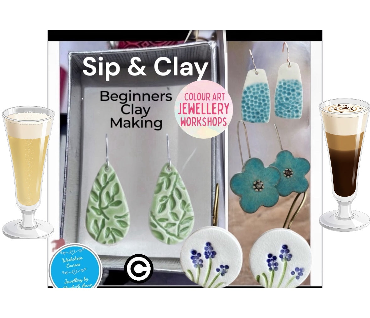 🌿 Sip & Clay — Botanical Clay Jewellery Workshop | Garstang PR3