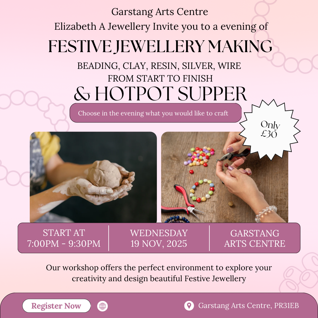 Festive Jewellery Making and Hot Pot Supper 19.11.25 Wed 19th Nov 25 (Evening)