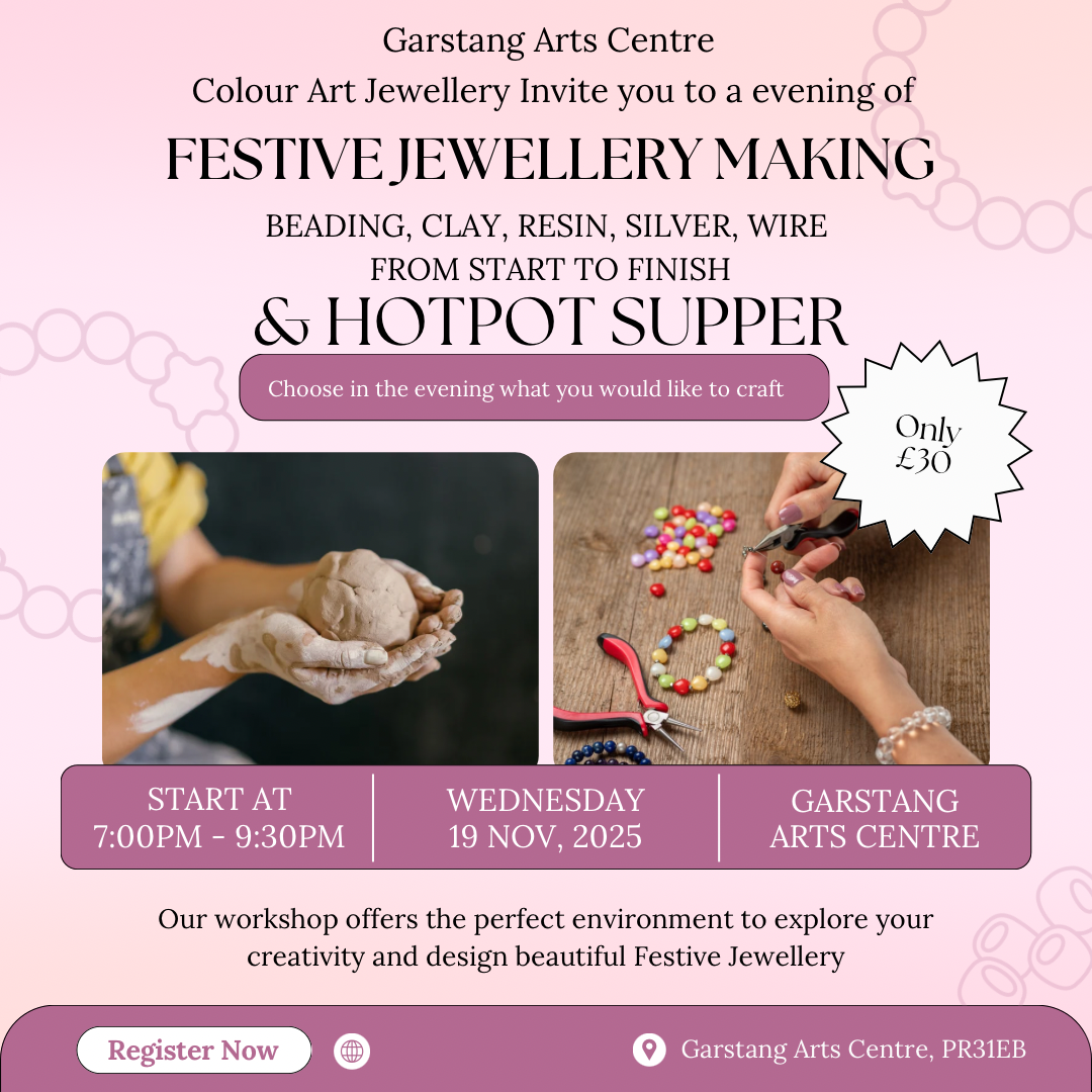 Festive Jewellery Making and Hot Pot Supper 19.11.25 Wed 19th Nov 25 (Evening)