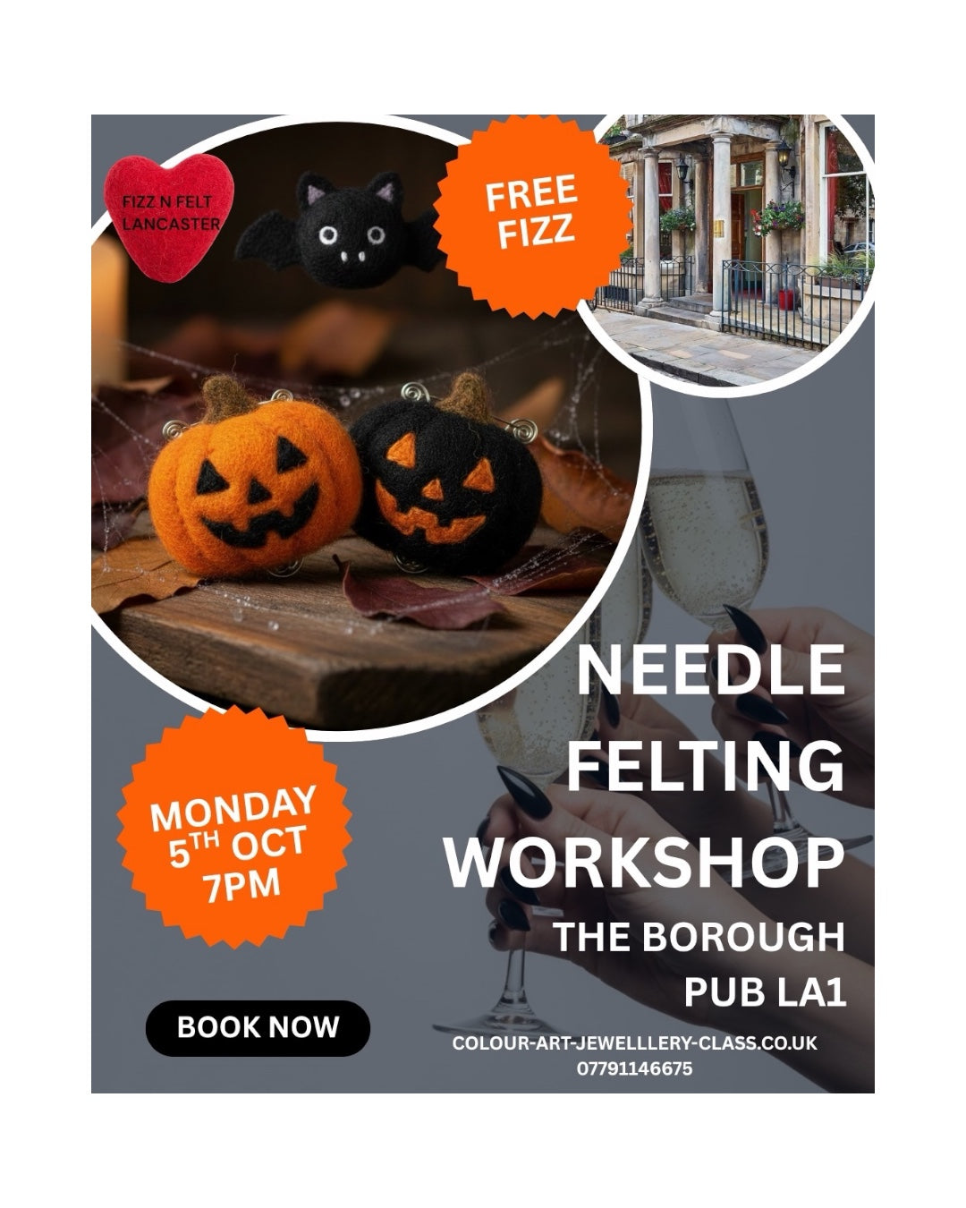 🎃 Halloween Needle Felt Workshop — The Borough, Lancaster | Monday 5th October 7–9.30pm
