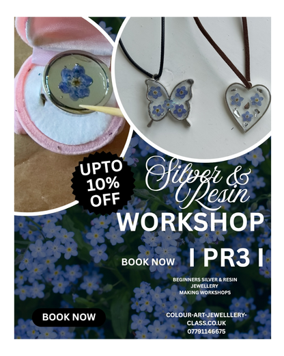 🩶 Silver & Resin Workshop Garstang — Choose Your Dates FREE GLASS OF Fizz on the night!