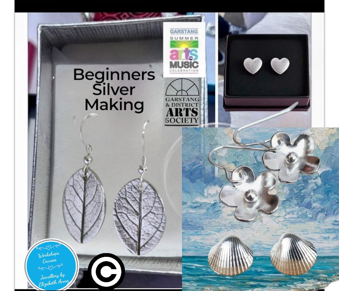 Beginners Botanical and Flora Silver Making Earrings Dates
