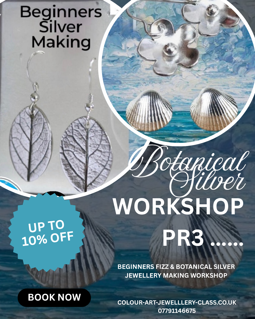 Beginners Botanical and Flora Silver Workshop Choose from Multi-ply Dates