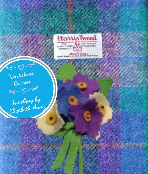 3rd Sept evening. Make a needle felt posy brooch. Everything included to book Costs £15