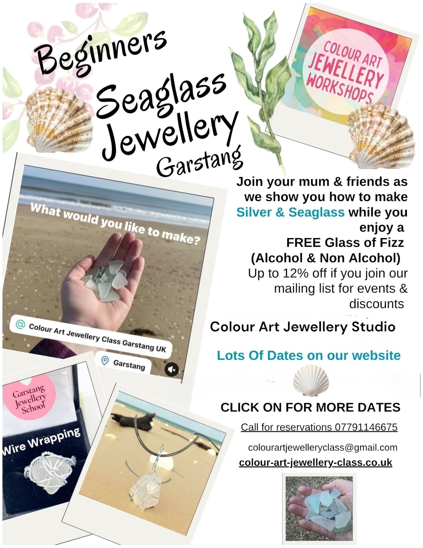 🩶 Silver & Seaglass Workshop @ Garstang - Online Booking system