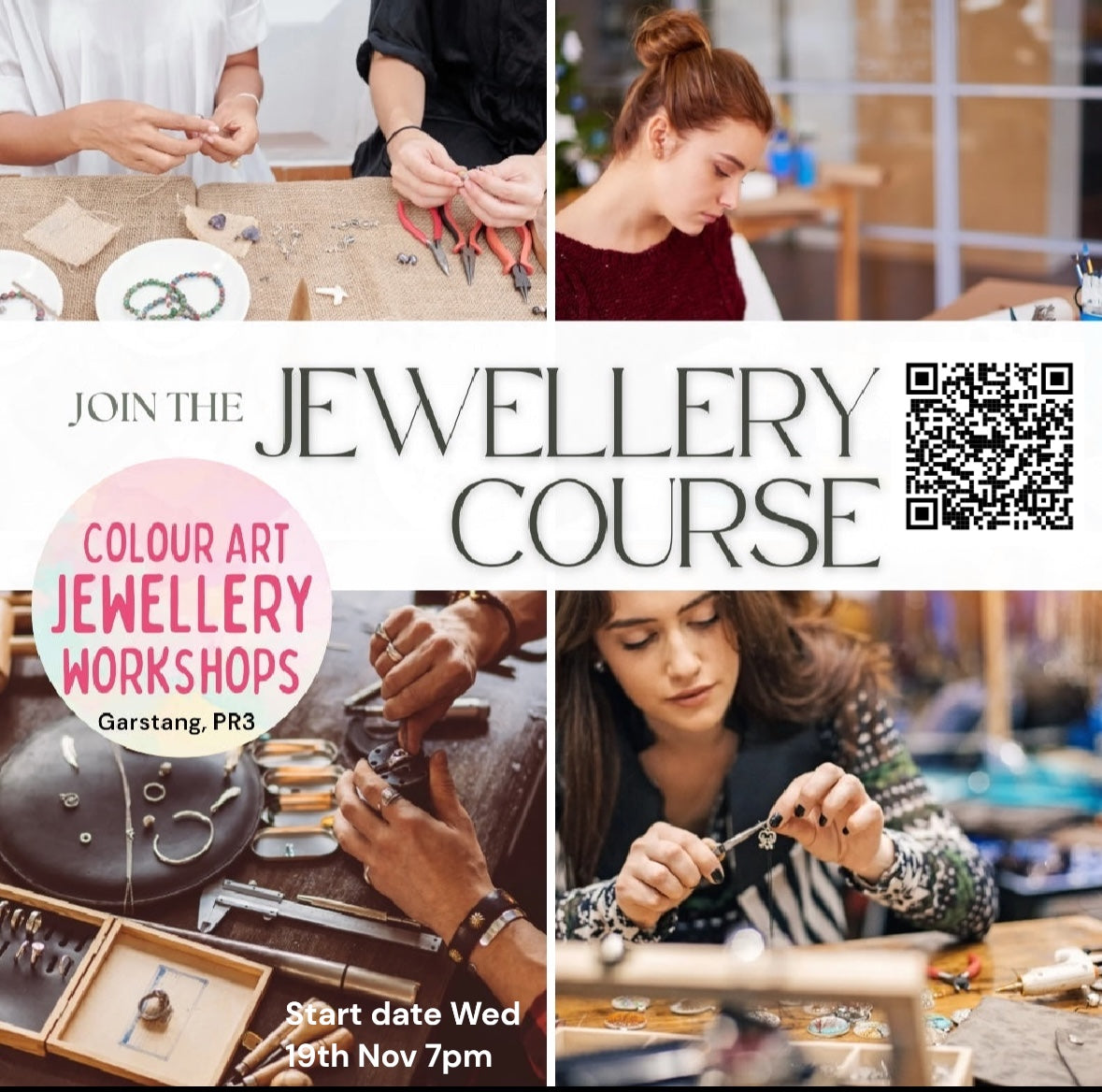 5 weeks Join our mindfulness Beginners Silver Jewellery Course Weekly Start date 14/1/25. Wed (evenings)