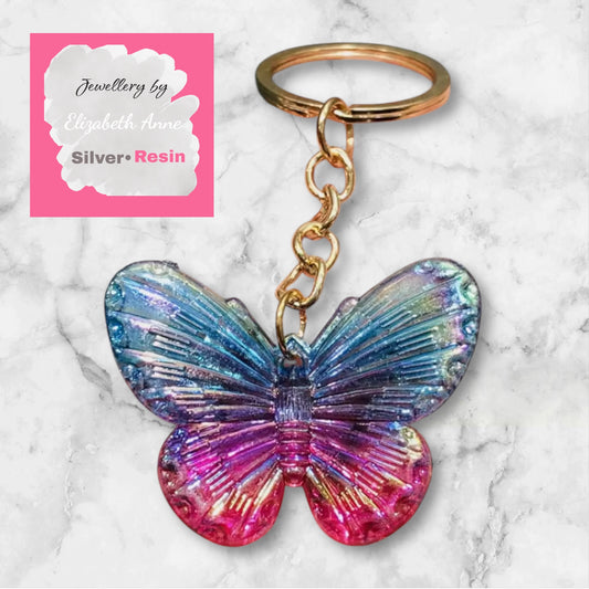 Summer Beginners Jewellery workshop Wed 20th August 7-9pm Make a rainbow resin butterfly keyring £15
