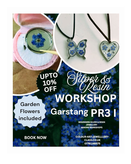 🩶 Silver & Resin Workshop Garstang — Choose Your Dates FREE GLASS OF Fizz on the night!/afternoon! Everyone welcome
