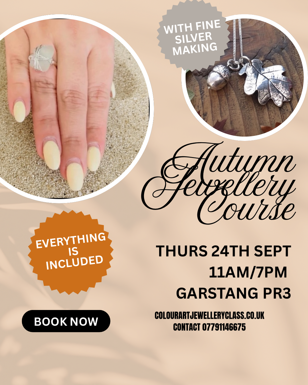 Autumn Jewellery Course — Thursday from 24th September | 5 Weeks | Garstang