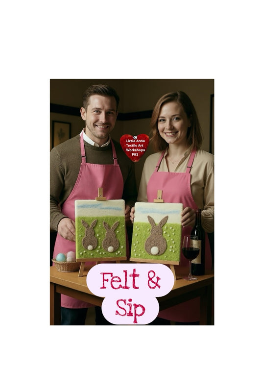 Felt & Sip Easter Bunnies Painting