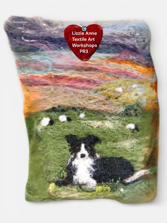 Fizz n Felt Beginners Needle felted Sheep and Sheep Dog in Lake District Fields in style of ‘Beatrix Potter’🌸
