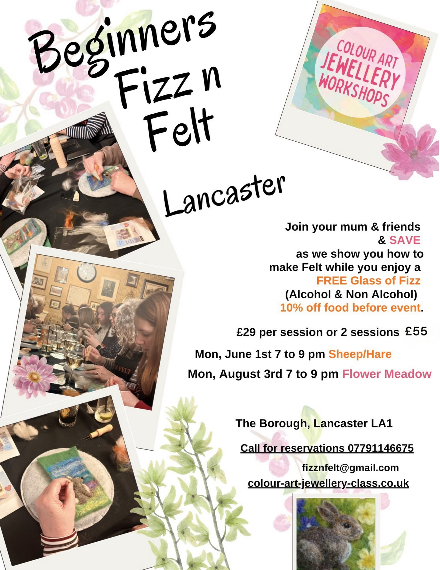 🍾🍾Fizz n Felt-Lancaster-FREE Glass of Fizz