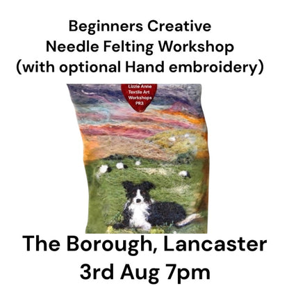 Beginners Creative Needle Felting Dog with Sheep (optional Hand embroidery)