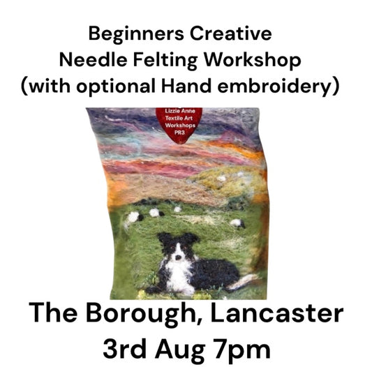 Beginners Creative Needle Felting Dog with Sheep (optional Hand embroidery)