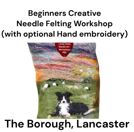 Beginners Creative Needle Felting Dog with Sheep (optional Hand embroidery)