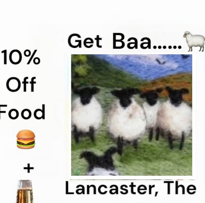 ‘Get Baa’ Fizz n Felt-Lancaster The Borough -FREE Glass of Fizz