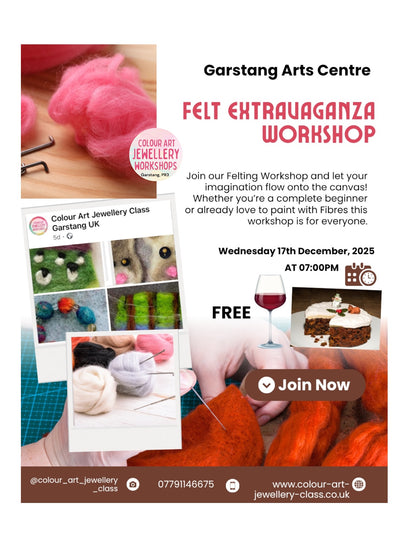 Creative felting workshop/short course Dates & Book on through Calender 2026 Dates ENROL