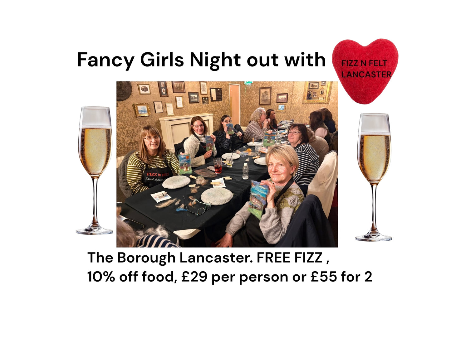 Fizz n Felt-Lancaster The Borough -FREE Glass of Fizz