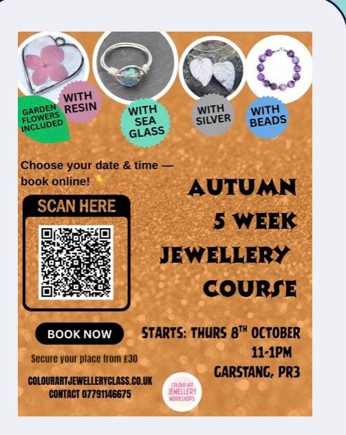 Autumn Jewellery Course — 5 Weeks | Garstang 🍂